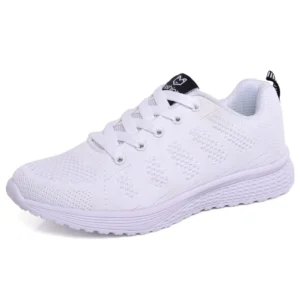 Women Casual Shoes Fashion Breathable Walking Mesh Flat Shoes Sneakers Women Running Gym Vulcanized Shoes White Female Footwear