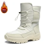 Brand Men’s Winter Shoes Waterproof Men’s Boots Warm Plush Couple Snow Boots Outdoor Non-slip Hiking Boots Men Work Ankle Boots