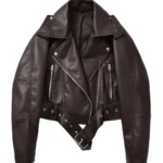 Ailegogo New Spring Autumn Women Vintage Loose Belt Faux Leather Jacket Streetwear Female Retro Moto Biker Coat Outwear