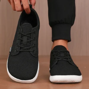 Wide Toe Men Shoes Breathable Knitted Mesh Comfortable Barefoot Casual Versatile Soft Sole Wide Last Shoes Walking Shoes