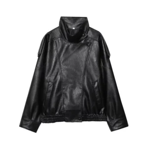 MUJER Faux Leather Jackets for Women Oversize Women's Bomber Jacket Fashion Winter Womens Coats Outerwears Demi-season Jackets