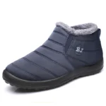 Men’s Boots Slip On Winter Shoes For Men Fur Ankle Boots Waterproof Snow Boots Winter Chaussure Hommes Casual Booties For Men