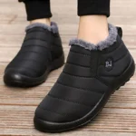 Women Boots Slip On Ankle Boots For Winter Shoes Women Snow Boots Keep Warm Fur Winter Botas Mujer Black Short Boot Female