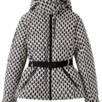 Women’s Winter Hooded Padded Sport Parkas Pants 2 PCS Set Belt Female Elegant Warm Windproof Skiing Coats Jackets Trousers