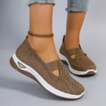 Spring new women’s sports shoes, fashionable, breathable, lightweight, non-slip, wear-resistant, casual sports shoes, flat shoes