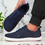 Wide Toe Men Shoes Breathable Knitted Mesh Comfortable Barefoot Casual Versatile Soft Sole Wide Last Shoes Walking Shoes