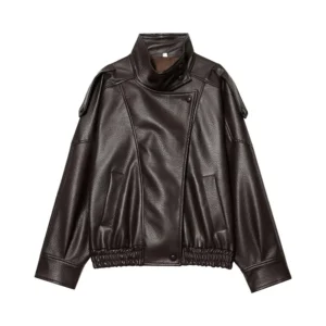 MUJER Faux Leather Jackets for Women Oversize Women's Bomber Jacket Fashion Winter Womens Coats Outerwears Demi-season Jackets