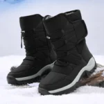 Brand Men’s Winter Shoes Waterproof Men’s Boots Warm Plush Couple Snow Boots Outdoor Non-slip Hiking Boots Men Work Ankle Boots