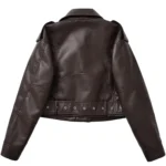 Ailegogo New Spring Autumn Women Vintage Loose Belt Faux Leather Jacket Streetwear Female Retro Moto Biker Coat Outwear