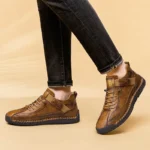 CLOHOO Handmade Men’s High-Top Sport Casual Boots Breathable Outdoor Wear with Extended Size Options Classic Ankle Boots