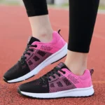 Women Casual Shoes Fashion Breathable Walking Mesh Flat Shoes Sneakers Women Running Gym Vulcanized Shoes White Female Footwear