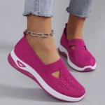 Spring new women’s sports shoes, fashionable, breathable, lightweight, non-slip, wear-resistant, casual sports shoes, flat shoes
