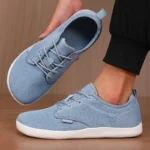 Wide Toe Men Shoes Breathable Knitted Mesh Comfortable Barefoot Shoes Casual Versatile Soft Sole Wide Last Shoes Walking Shoes