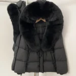 Real Fur Collar Duck Down Coat New Winter Warm Natural Raccoon Fur Down Jacket Female Hooded Fox Fur Coat Women Puffer Jacket
