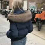 Women Autumn Winter Fur Collar Cotton Coat Women Warm Thicken Hooded Cotton Padded Jacket Women Short Parkas Outwear