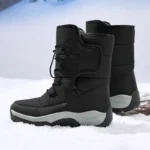 Brand Men’s Winter Shoes Waterproof Men’s Boots Warm Plush Couple Snow Boots Outdoor Non-slip Hiking Boots Men Work Ankle Boots