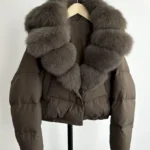 Lagabogy Big Real Fox Fur Collar New Winter Women Puffer Jacket 90% White Duck Down Coat Female Single Breasted Warm Parkas