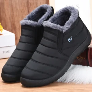 Women Boots Slip On Ankle Boots For Winter Shoes Women Snow Boots Keep Warm Fur Winter Botas Mujer Black Short Boot Female