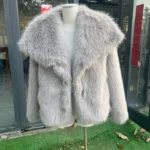 European American Winter New Fashion Women’s Elegant Casual Trendy Simple Basic Faux Fur Cardigans Female Clothes Coats Tops