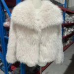 European American Winter New Fashion Women’s Elegant Casual Trendy Simple Basic Faux Fur Cardigans Female Clothes Coats Tops