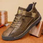 CLOHOO Handmade Men’s High-Top Sport Casual Boots Breathable Outdoor Wear with Extended Size Options Classic Ankle Boots