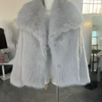 European American Winter New Fashion Women’s Elegant Casual Trendy Simple Basic Faux Fur Cardigans Female Clothes Coats Tops
