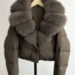 Lagabogy Big Real Fox Fur Collar New Winter Women Puffer Jacket 90% White Duck Down Coat Female Single Breasted Warm Parkas