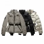 New Women’s Fashion Waist With Belt Hooded Down Cotton Jacket Commuting Warm Windproof Jacket