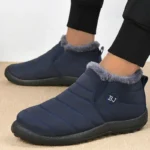Men’s Boots Slip On Winter Shoes For Men Fur Ankle Boots Waterproof Snow Boots Winter Chaussure Hommes Casual Booties For Men