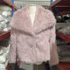 European American Winter New Fashion Women's Elegant Casual Trendy Simple Basic Faux Fur Cardigans Female Clothes Coats Tops