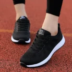 Women Casual Shoes Fashion Breathable Walking Mesh Flat Shoes Sneakers Women Running Gym Vulcanized Shoes White Female Footwear
