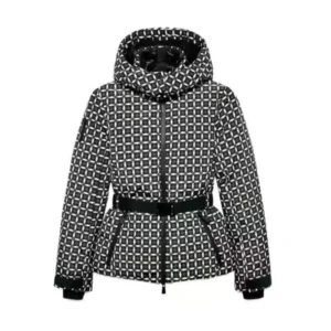 Women's Winter Hooded High Waist Padded Sport Parkas Coats with Belt Female Elegant Thick Warm Pockets Windproof Skiing Jackets