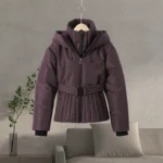 Ski Parkas Coat Jacket Women Zipper Belts Thicken Winter Skiing Cotton Lapel Snow Female Skiwear Outdoor Street Outwear Top