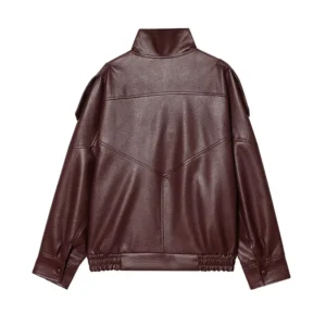 MUJER Faux Leather Jackets for Women Oversize Women's Bomber Jacket Fashion Winter Womens Coats Outerwears Demi-season Jackets