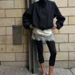 Women’s Short Trench Coats Fashion Simple Design Solid Stand Long Sleeve Zipper Windbreaker 2025 Autumn New Casual Lady Jacket
