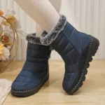 Waterproof Snow Boots for Women Winter Shoes Faux Fur Plush Ankle Boots Woman Plus Size Non-Slip Warm Cotton Botas Mujer