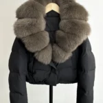 Lagabogy Big Real Fox Fur Collar New Winter Women Puffer Jacket 90% White Duck Down Coat Female Single Breasted Warm Parkas