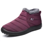 Men’s Boots Slip On Winter Shoes For Men Fur Ankle Boots Waterproof Snow Boots Winter Chaussure Hommes Casual Booties For Men