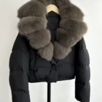Lagabogy Big Real Fox Fur Collar New Winter Women Puffer Jacket 90% White Duck Down Coat Female Single Breasted Warm Parkas