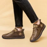 CLOHOO Handmade Men’s High-Top Sport Casual Boots Breathable Outdoor Wear with Extended Size Options Classic Ankle Boots