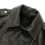 2025 New Coal graysty le Women’s washed leather jacket with belt, short coat with downgraded zipper and vintage lapel jacket