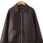 2026 Fashion Streetwear Women Retro Loose Black PU Faux Leather Jacket Spring Autumn Lady Vintage Zipper Coat Moto Biker Outwear