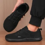 Wide Toe Men Shoes Breathable Knitted Mesh Comfortable Barefoot Shoes Casual Versatile Soft Sole Wide Last Shoes Walking Shoes