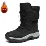 Brand Men’s Winter Shoes Waterproof Men’s Boots Warm Plush Couple Snow Boots Outdoor Non-slip Hiking Boots Men Work Ankle Boots
