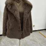 European American Winter New Fashion Women’s Elegant Casual Trendy Simple Basic Faux Fur Cardigans Female Clothes Coats Tops
