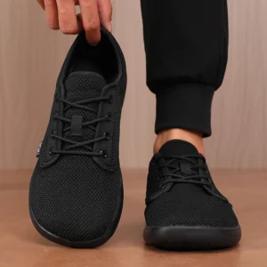 Wide Toe Men Shoes Breathable Knitted Mesh Comfortable Barefoot Shoes Casual Versatile Soft Sole Wide Last Shoes Walking Shoes