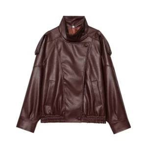 MUJER Faux Leather Jackets for Women Oversize Women's Bomber Jacket Fashion Winter Womens Coats Outerwears Demi-season Jackets