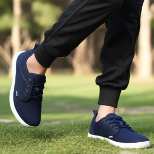 Wide Toe Men Shoes Breathable Knitted Mesh Comfortable Barefoot Casual Versatile Soft Sole Wide Last Shoes Walking Shoes
