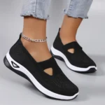 Spring new women’s sports shoes, fashionable, breathable, lightweight, non-slip, wear-resistant, casual sports shoes, flat shoes