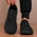 Wide Toe Men Shoes Breathable Knitted Mesh Comfortable Barefoot Casual Versatile Soft Sole Wide Last Shoes Walking Shoes